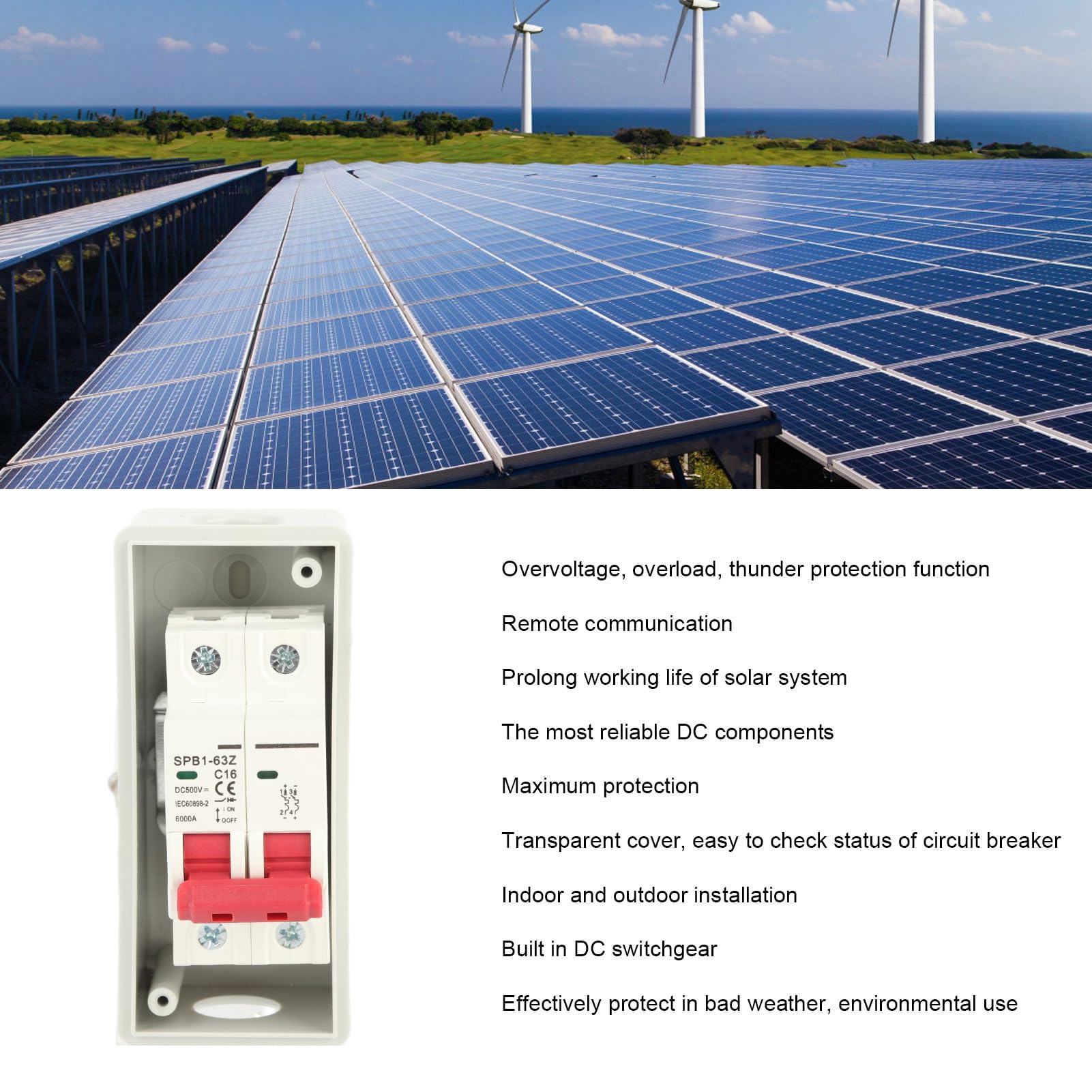 Interruttore Isolatore CC Per Impianti Fotovoltaici - 500V 32A, IP65, Con Cavi E Connettori - Foto 7