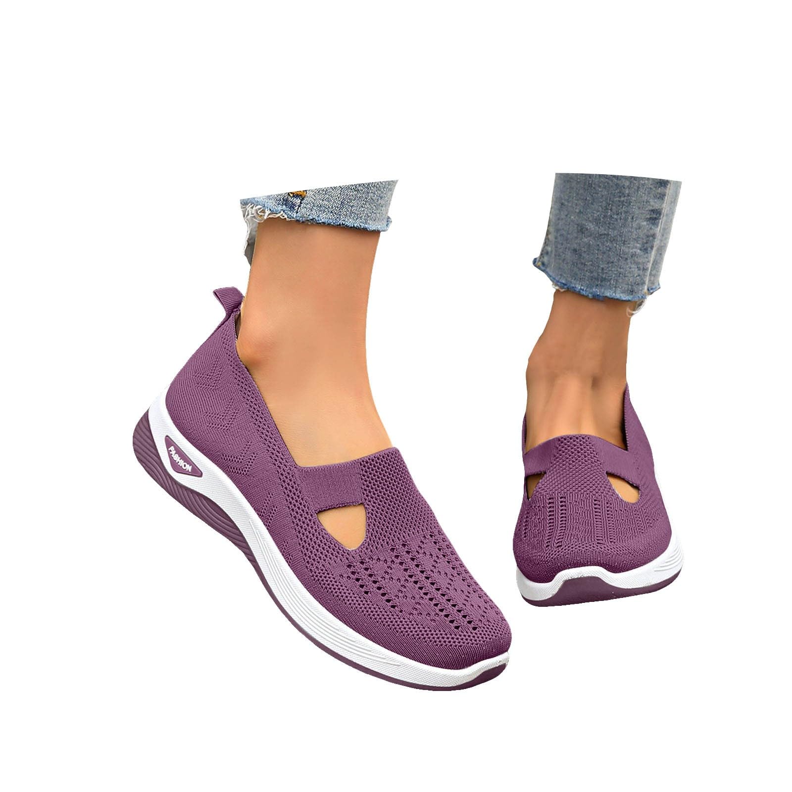 Zapatillas Ortopedicas Mujer Verano Zapatillas sin Cordones para Caminar Comodos y Ligeros Sandalias Palas Transpirables y Antideslizantes Zapatos de Diabéticos Entrenamiento Deportivas Malla Deporte — view 14