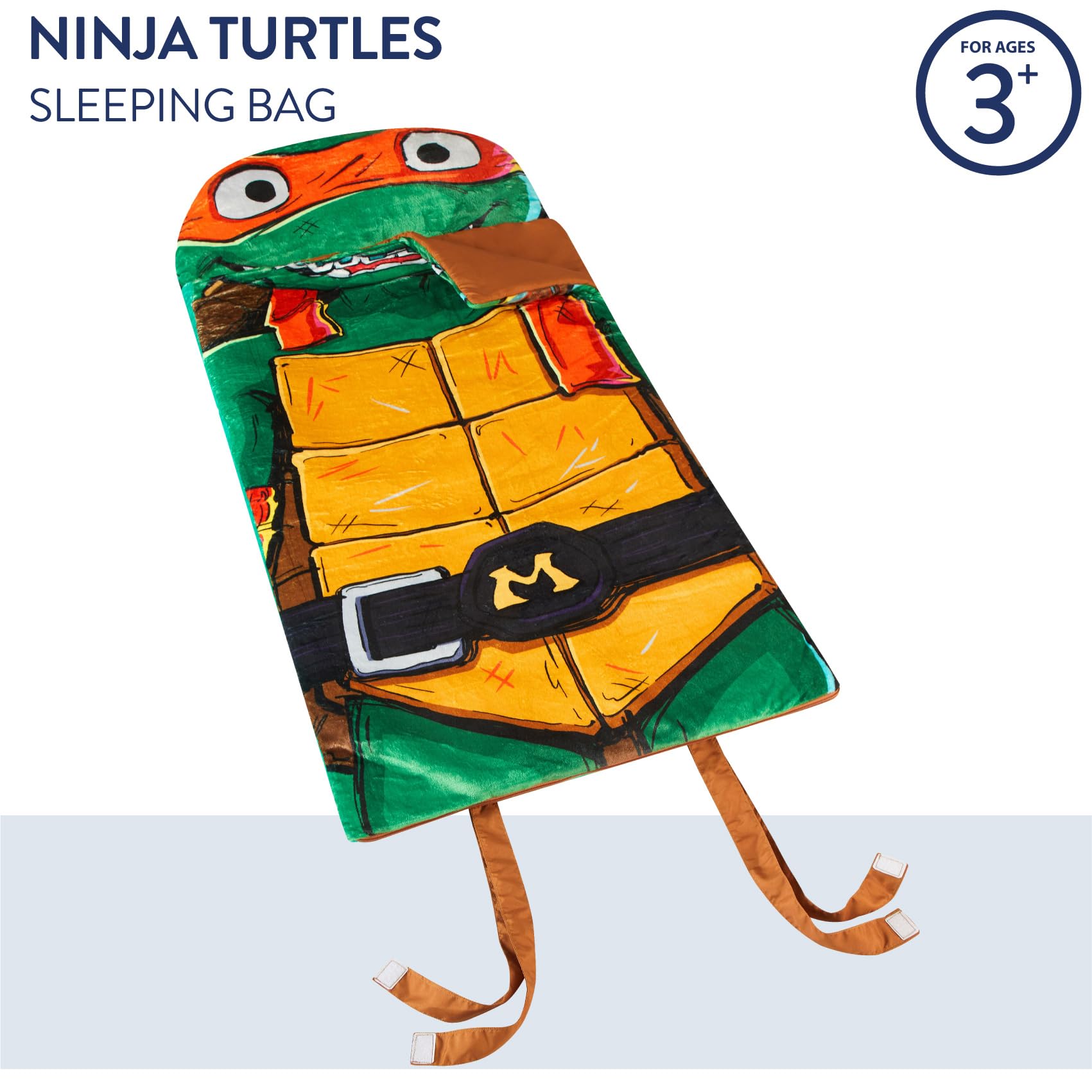 Teenage Mutant Ninja Turtles Faux Fur Figural Slumber Sleeping Bag for Kids,58