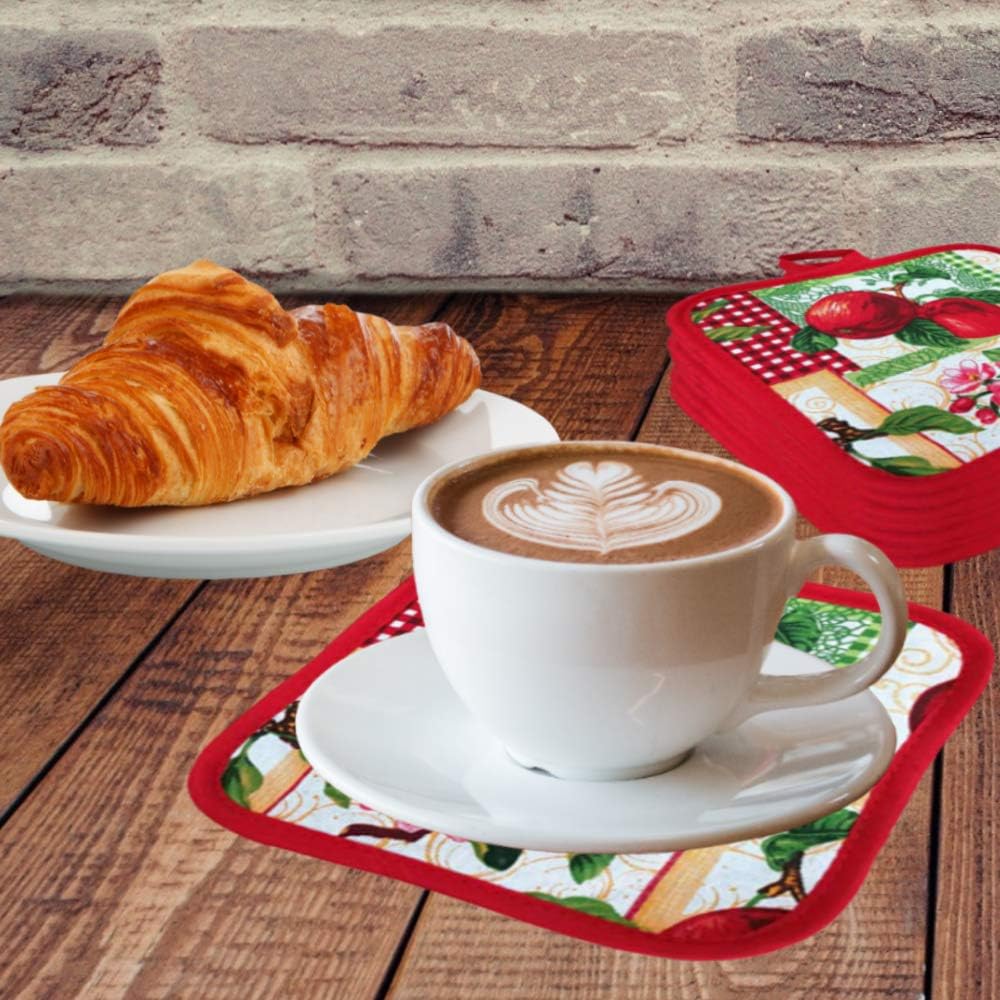 Lobyn Value Packs Economical Lightweight Bulk Potholders Ten (10) Pack Everyday Quality 6.5" Square Perfect for Craft Projects Apple : Clothing, Shoes & Jewelry