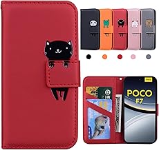 Compatible Xiaomi Poco F7 Case Folio Poco F7 Case Xiaomi POCO F7 5G Cover Cute Poco F7 Notebook Type Shape Card Storage Wallet with Card Hole Stand Function Cute Animal Pattern Thin Waterproof
