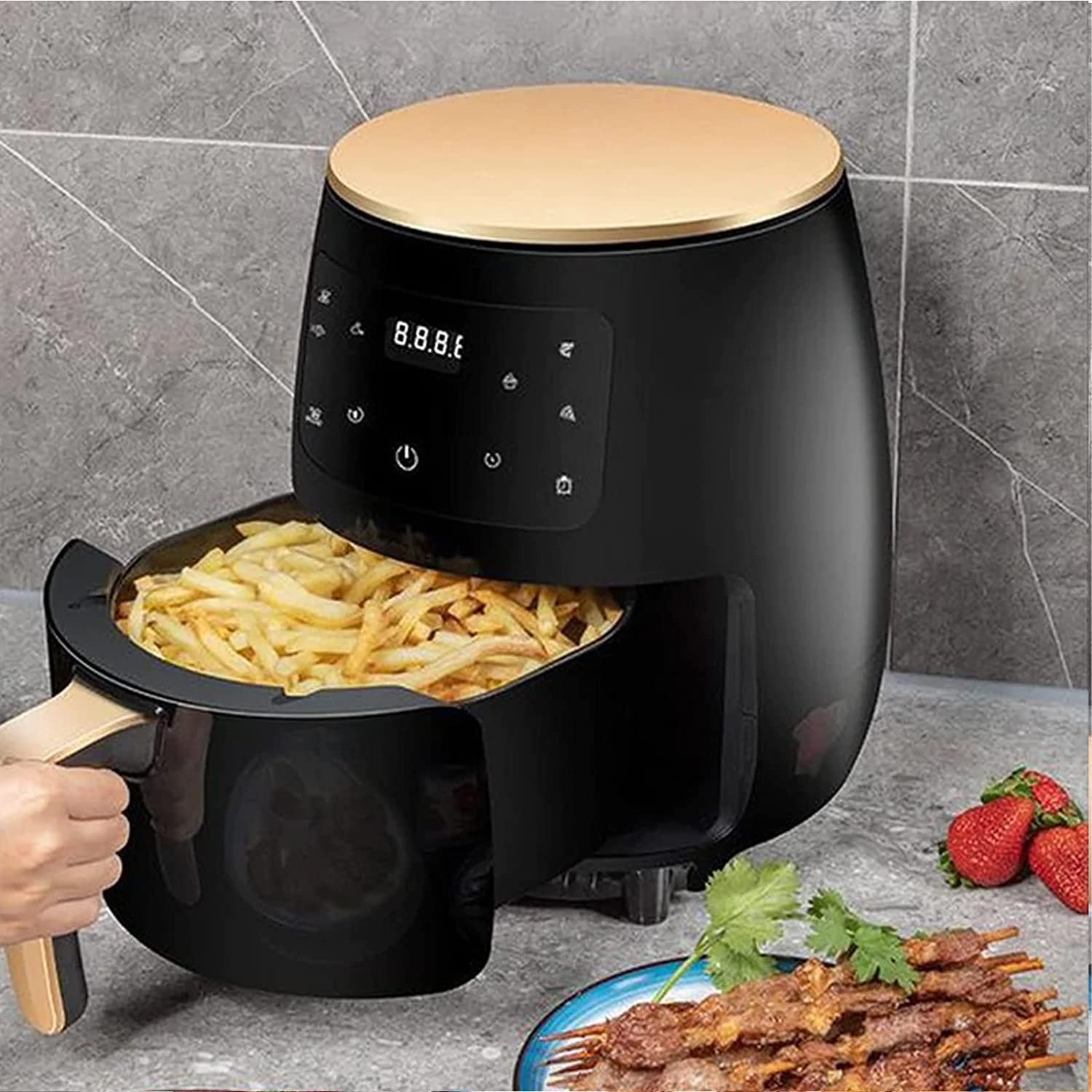 Silver Crest Multifunctional Digital Touch Air Fryer 6L 2400W Black