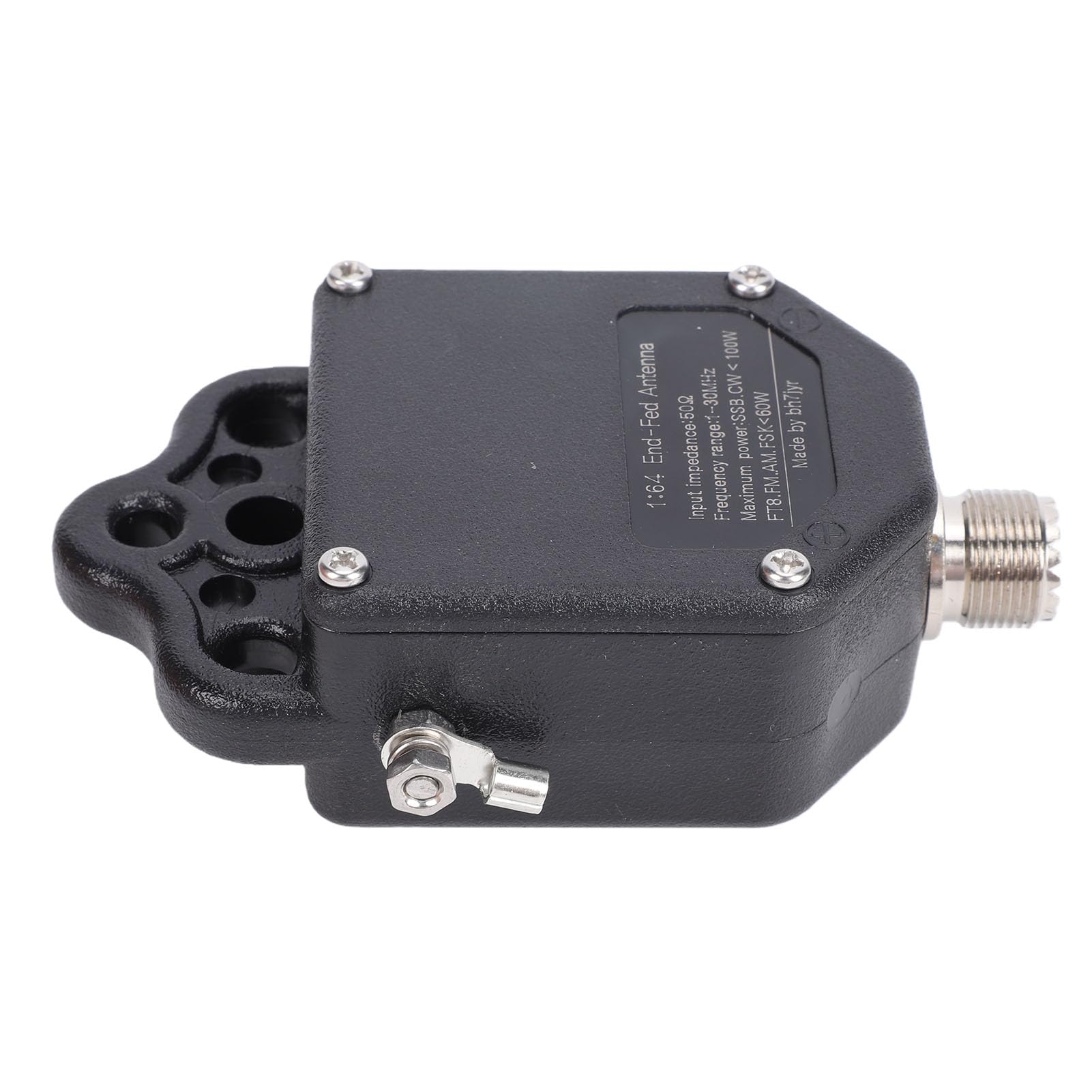 Eacam Antenne End-fed da 100 W e Balun 1:64 per Applicazioni Radio a Onde Corte, Compatte e Facili da Installare per gli Appassionati di Radio, Materiale ABS di Alta qualità