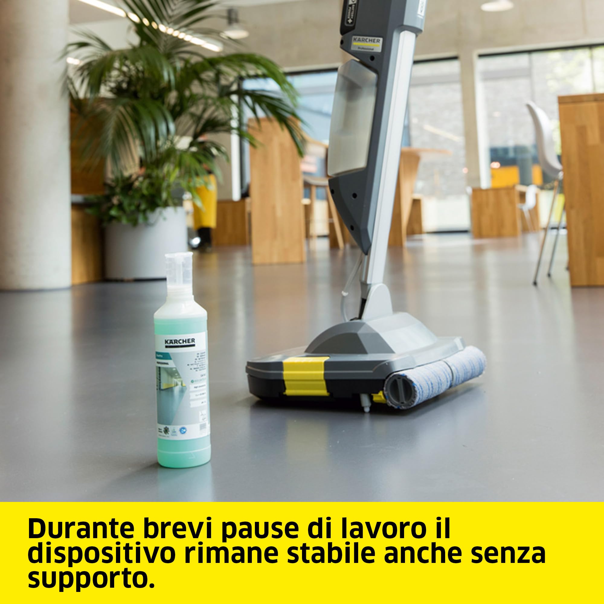 Kärcher BR 30/1 Lavapavimenti professionale a batteria, Fino a 200m², 650 rotazioni/min., 2 rulli inclusi, pulizia rapida ed efficace per tutti i tipi di pavimento, adatta a piccole aziende