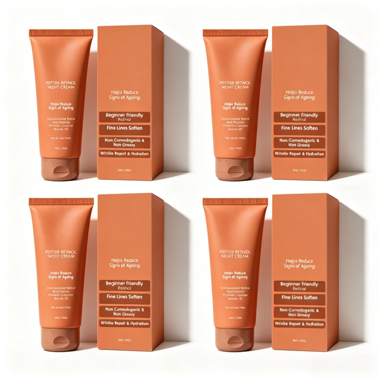 Crème Nuit Rétinol + Peptides - Anti-Âge Rides - 50 ml