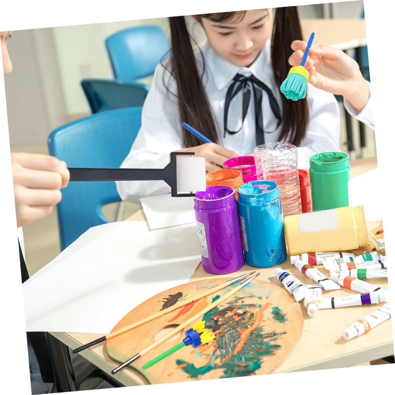 Herramienta de Dibujo para Niños 36 Piezas de Plástico, Juego de Pintura