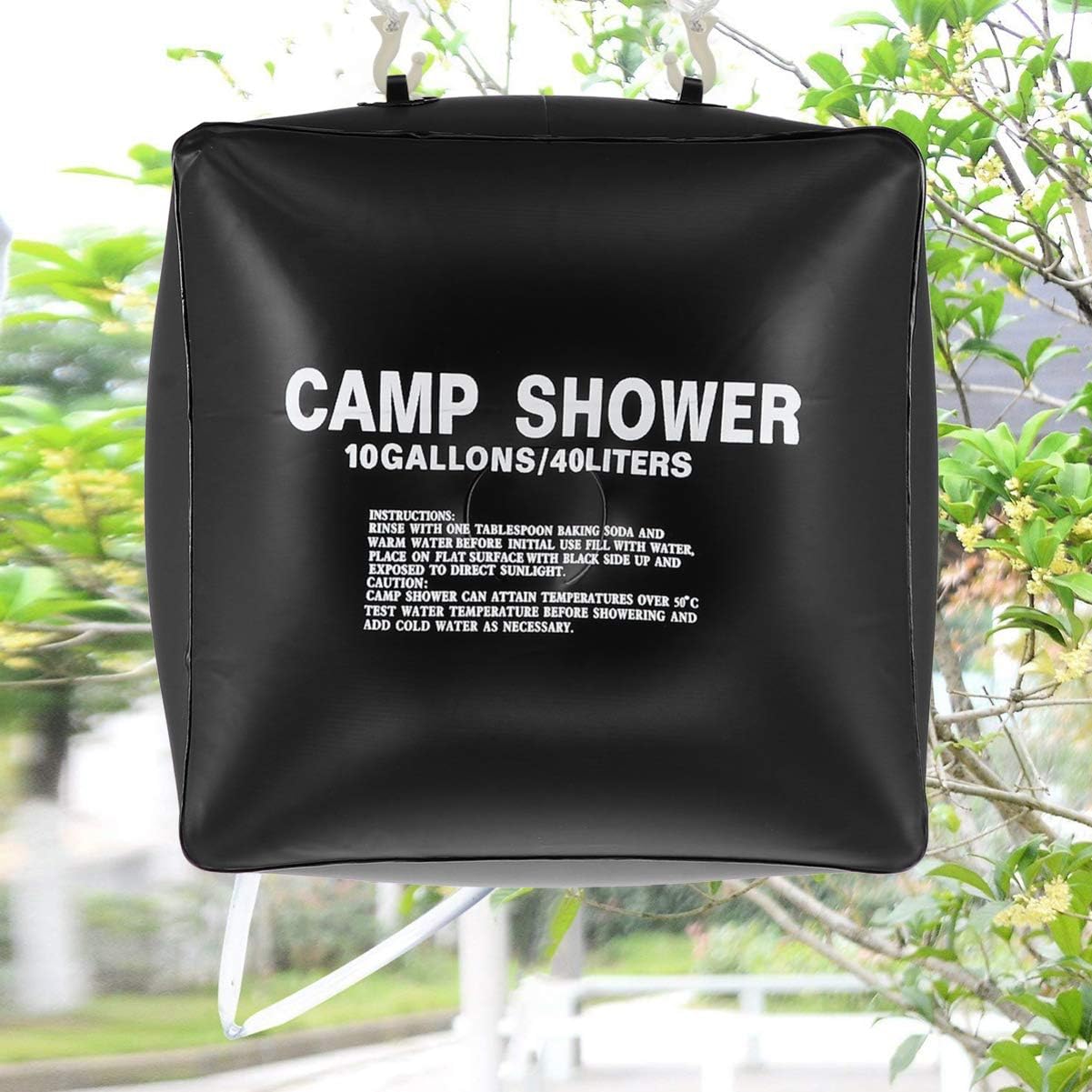 BESPORTBLE 1 Set Solar Bath Bags Outdoor Shower Bag Shower Camping Outdoor Camp Shower Camping Shower Heated Waterproof Adults Showers Portable Camping Pouch Solar Water Bag Black PVC