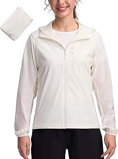 Windbreaker Damen Laufjacke Windjacke Leicht Wasserdicht Atmungsaktiven-UPF 100+ Sonnenschutz，Wasserabweisend Robust-Reisen, Laufen, Wandern