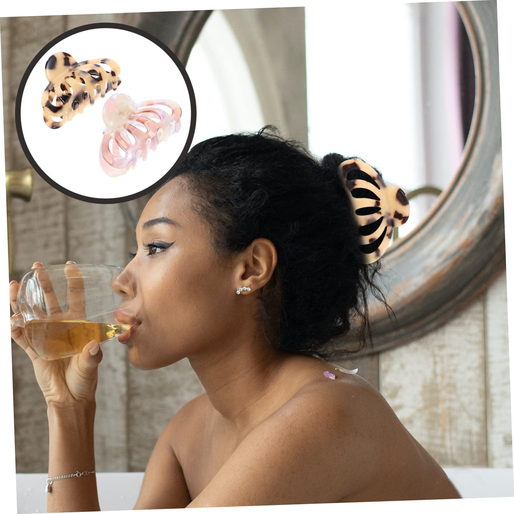 MAGICLULU 8 Stk Haarklammer Krallenclips Für Frauen Krallenhaarspange Haarkrallen-bananenclips Haarspangen Für Dickes Haar Französische Haare Acetatfolie Ausgabekarte Fräulein Essigsäure