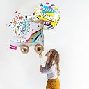 AMFIN® Roller Skate Foil Balloon/Hip Hop Birthday Foil Decoration/Star foil Balloon/Birthday Decoration foil round/Boys Birtahdy Theme - Pack of 5 gallery image
