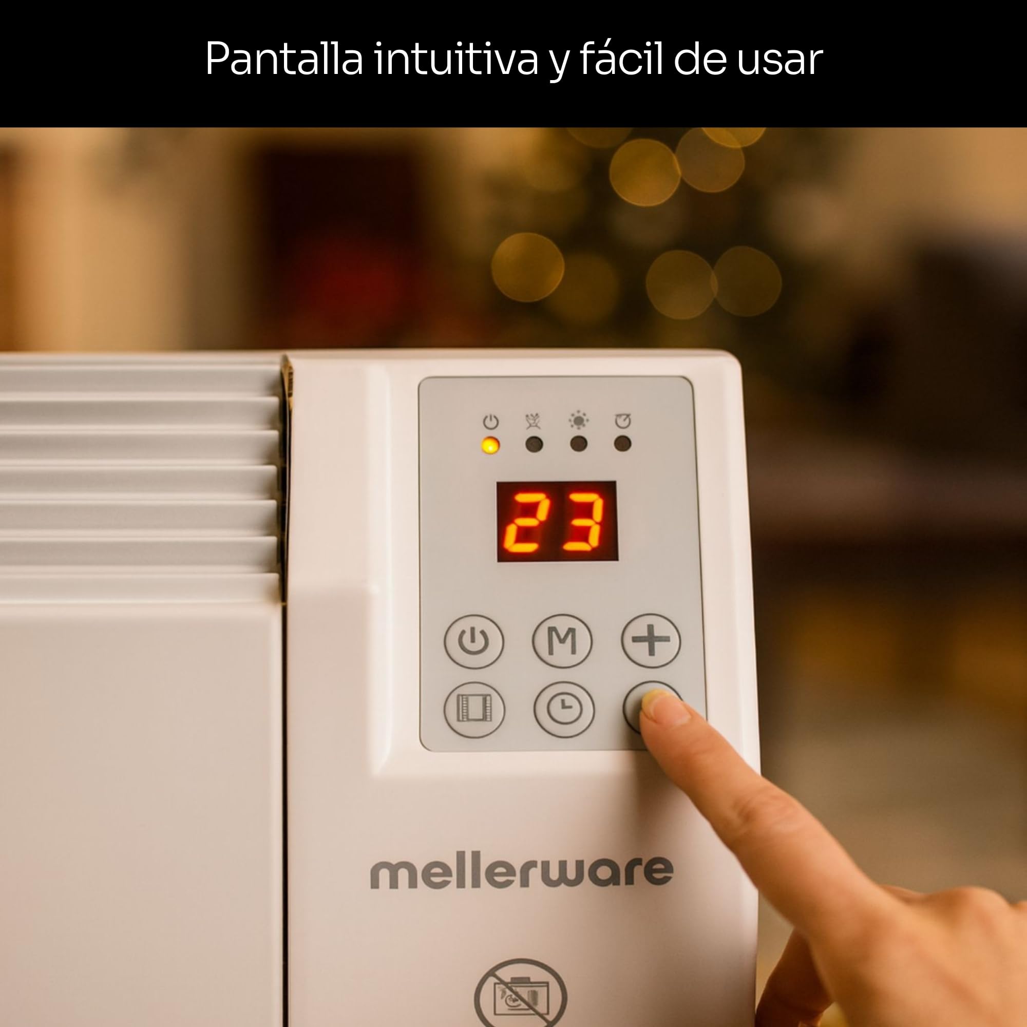 Mellerware - Emisor Térmico Bajo Consumo Comfy! 1200W WIFI | Programable 3 Modos +Temp. Ajustable + Función Ventana Abierta | Temporizador | Radiador Eléctrico 20m2| Google Home Alexa |Medium