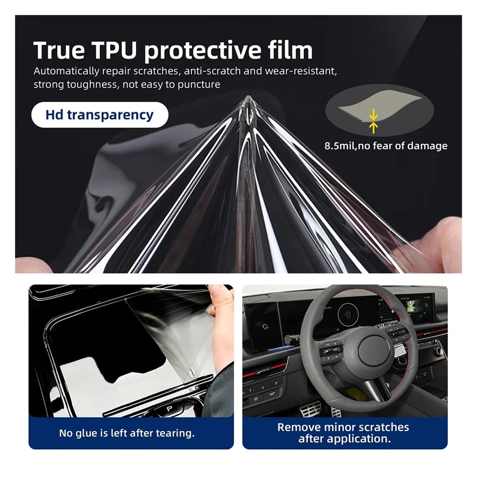 Navigation Schutzfolie Für Hyundai Für Sonata 2024 2025 2026 TPU Innen Film Center Konsole Display-schutzfolie Anti-scratch Reparatur Klare Aufkleber