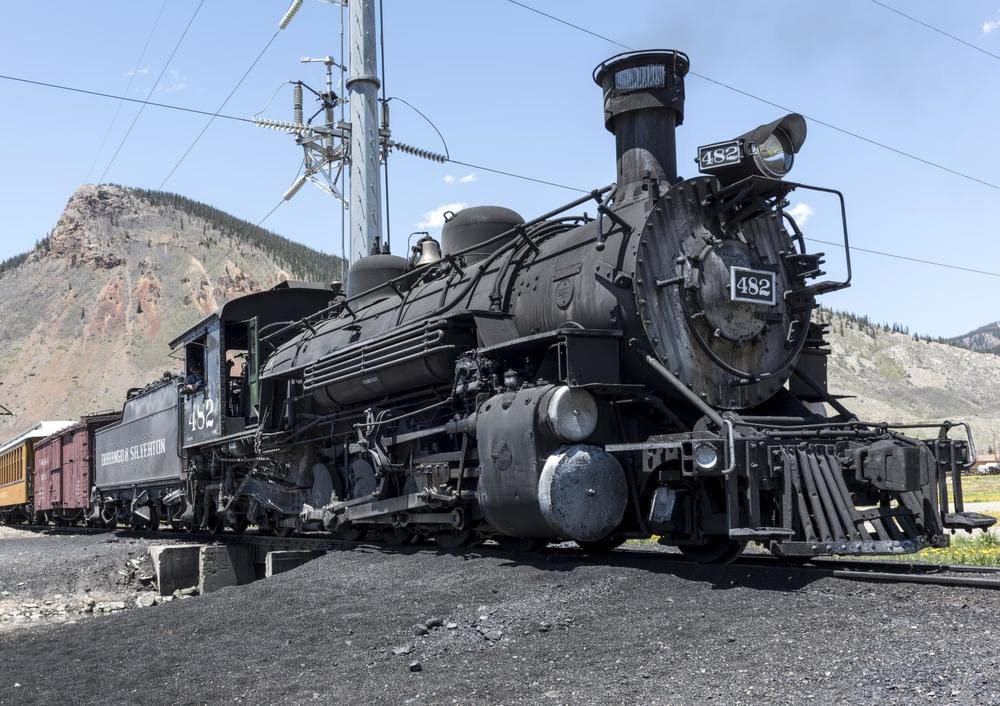 Hansepuzzle 1000 Teile Puzzle „Dampflokomotive“ – Panorama-Format 90x31,7 Cm, Mit Aufbewahrungsbeutel