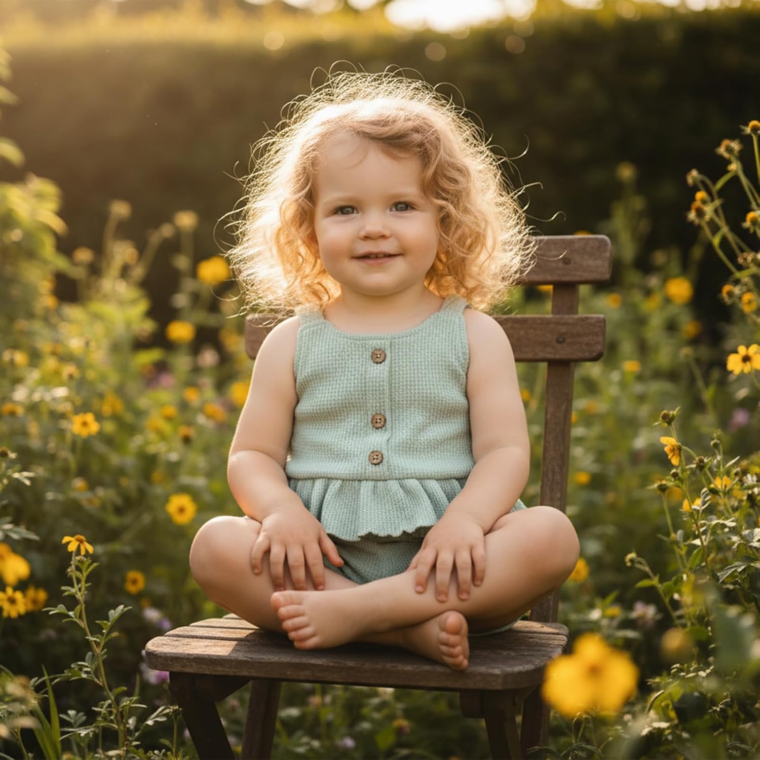 allshope Toddler Baby Girl Summer Outfits Solid Color Waffle Sleeveless Ruffle Tank Tops Shorts Set Cute Infant Clothes