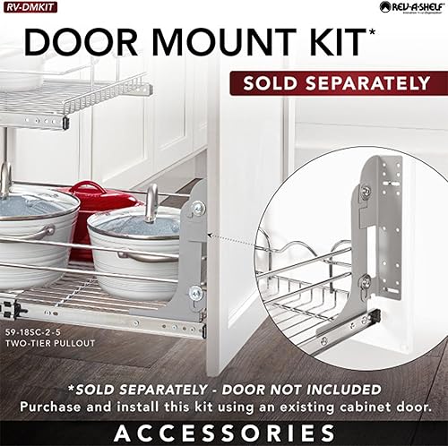 Miniatura 7 de Rev-A-Shelf Estante extraíble para armario de cocina de 2 niveles y organizador de cajones, cesta de almacenamiento de despensa deslizante en varios