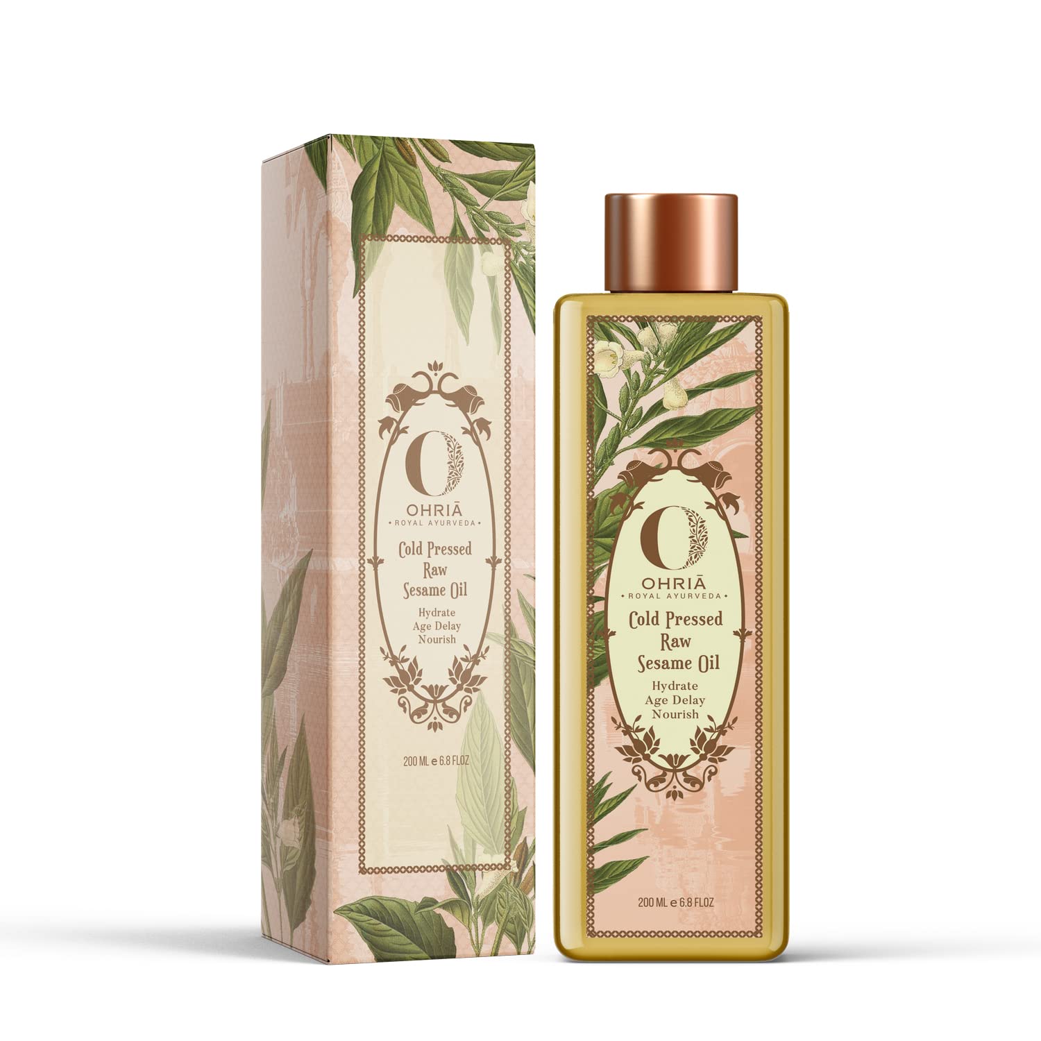 OHRIA Ayurveda Cold Pressed Raw Sesame Oil | Anti Aging Body Oil,