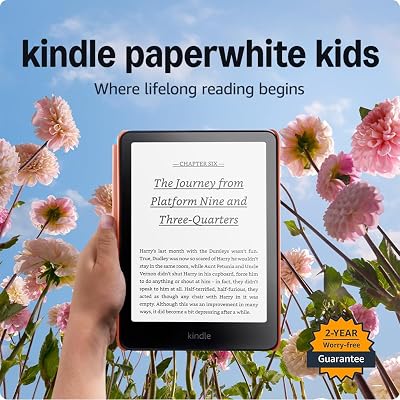 Amazon Kindle Paperwhite Kids (newest gen) larger glare-free display – Children read more than 45 minutes per day with Kindle – 16 GB – Starfish