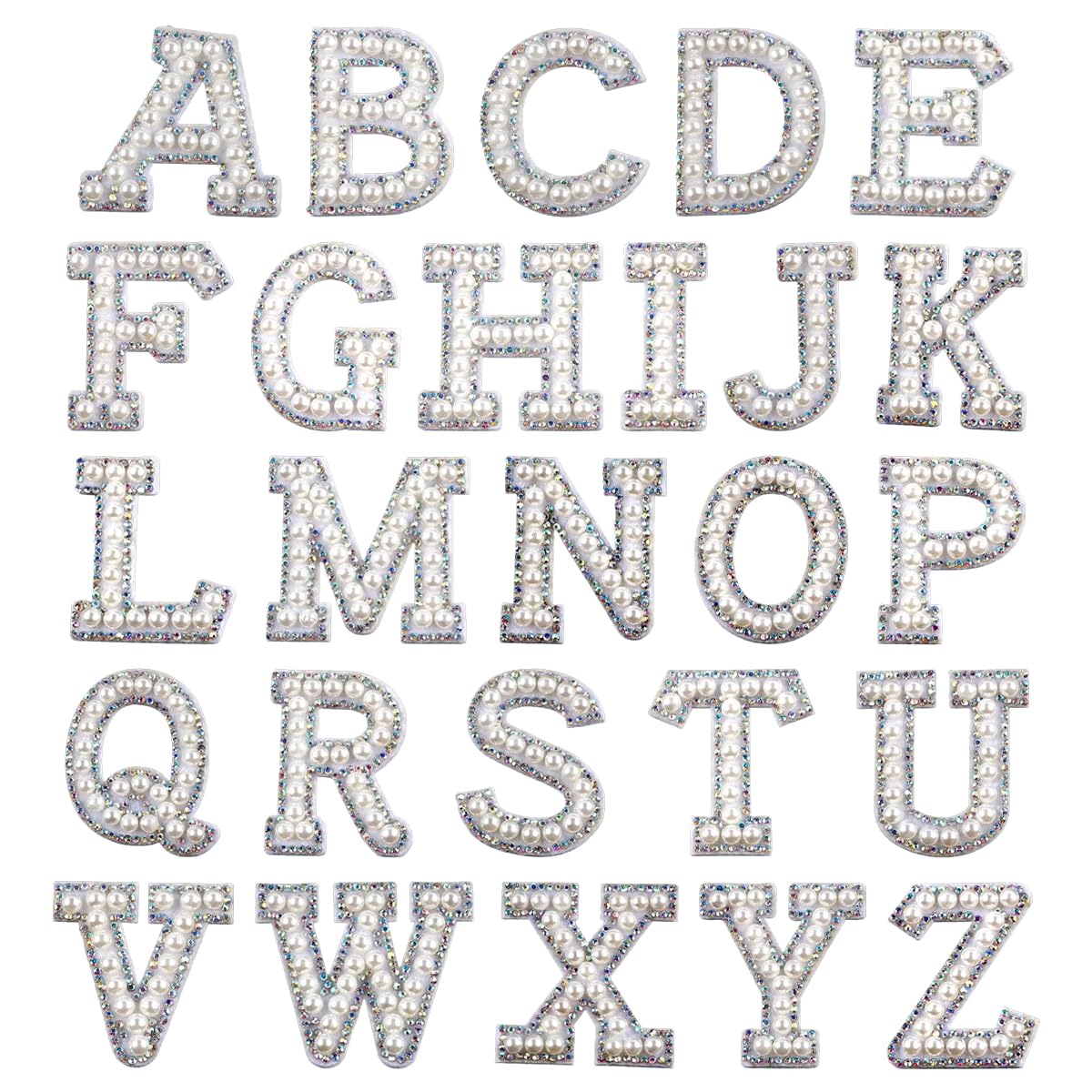Patchs en strass lettres de A à Z pour réparer et masquer les accrocs de vos habits