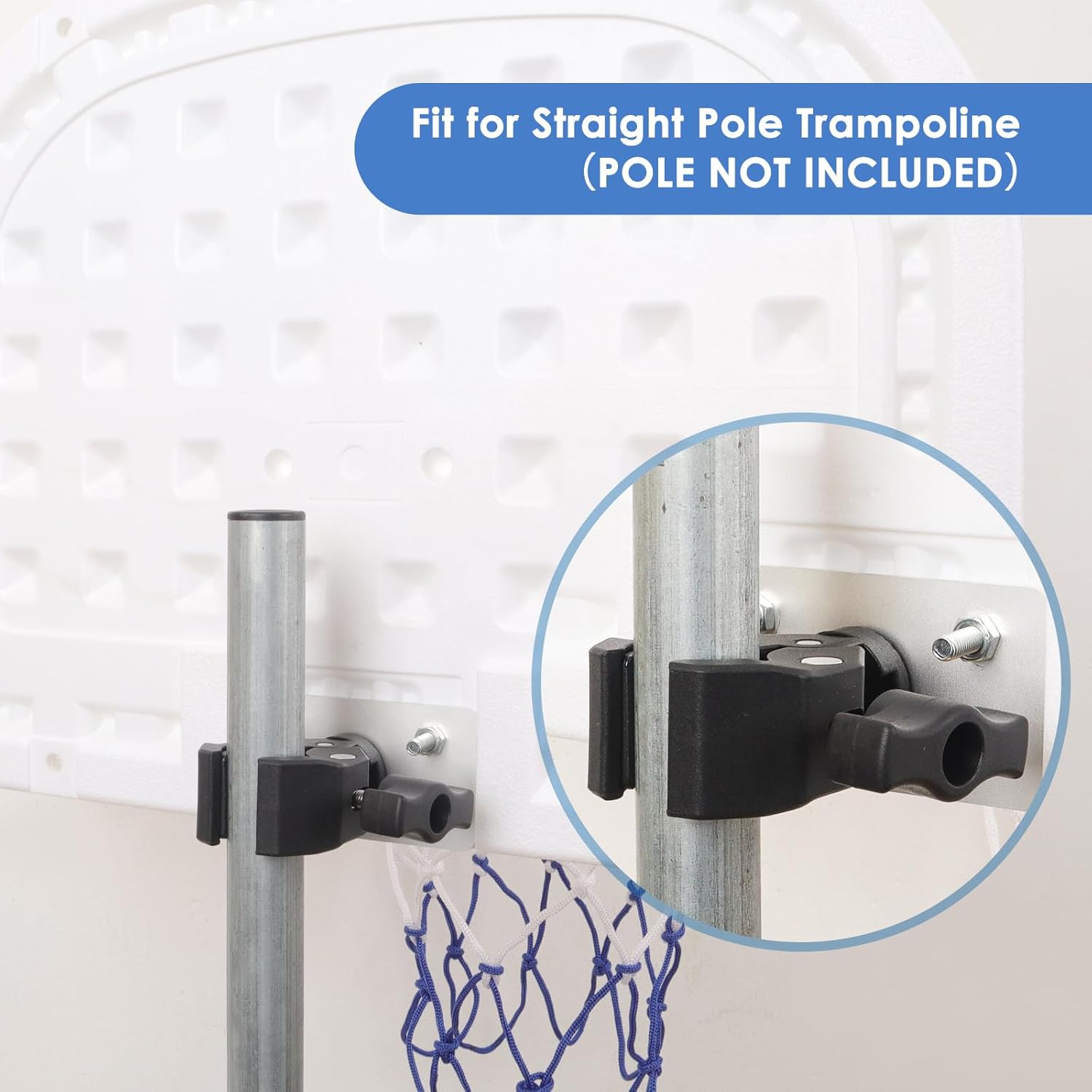 Trampoline Basketball Hoop, Teenager Basketball Hoop for Trampoline with Pump and 2 Mini Ball, Fit for Straight Pole