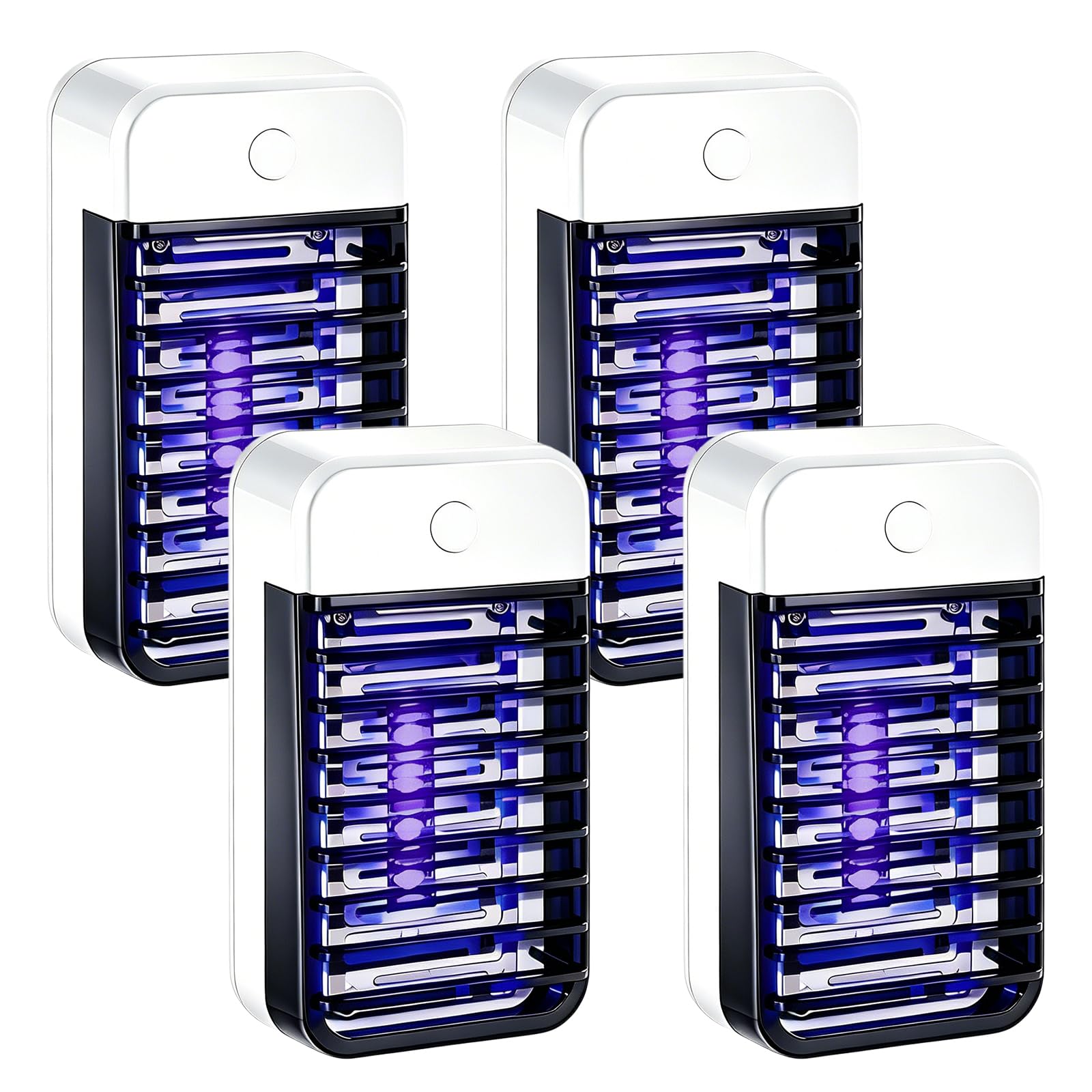 Electric Fly Zapper, 4 Pack Bug Zapper, Electric Mosquito Zapper, Mosquito Killer Lamp with UV Light, Insect Pest Killer for Indoor Moths, Flies, Mosquitoes