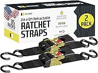 Vista 9 de DC Cargo Mall Correas de trinquete retráctiles automáticas (paquete de 4) de 2 pulgadas x 6 pies, súper resistentes, resistencia a la rotura