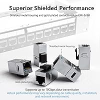 Vista 5 de Jadaol [Listado UL] Panel de Conexiones Cat6A Blindado de 24 Puertos, Panel RJ45 de Paso de 19" 1U para Montaje en Rack/Montaje en Pared con 24
