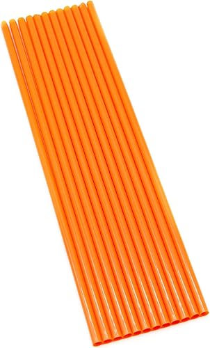 Miniatura 9 de Paquete de 250 pajitas de plástico sin envolver, sin BPA, delgadas, extra largas (rojo, 18 x 0.21 pulgadas)