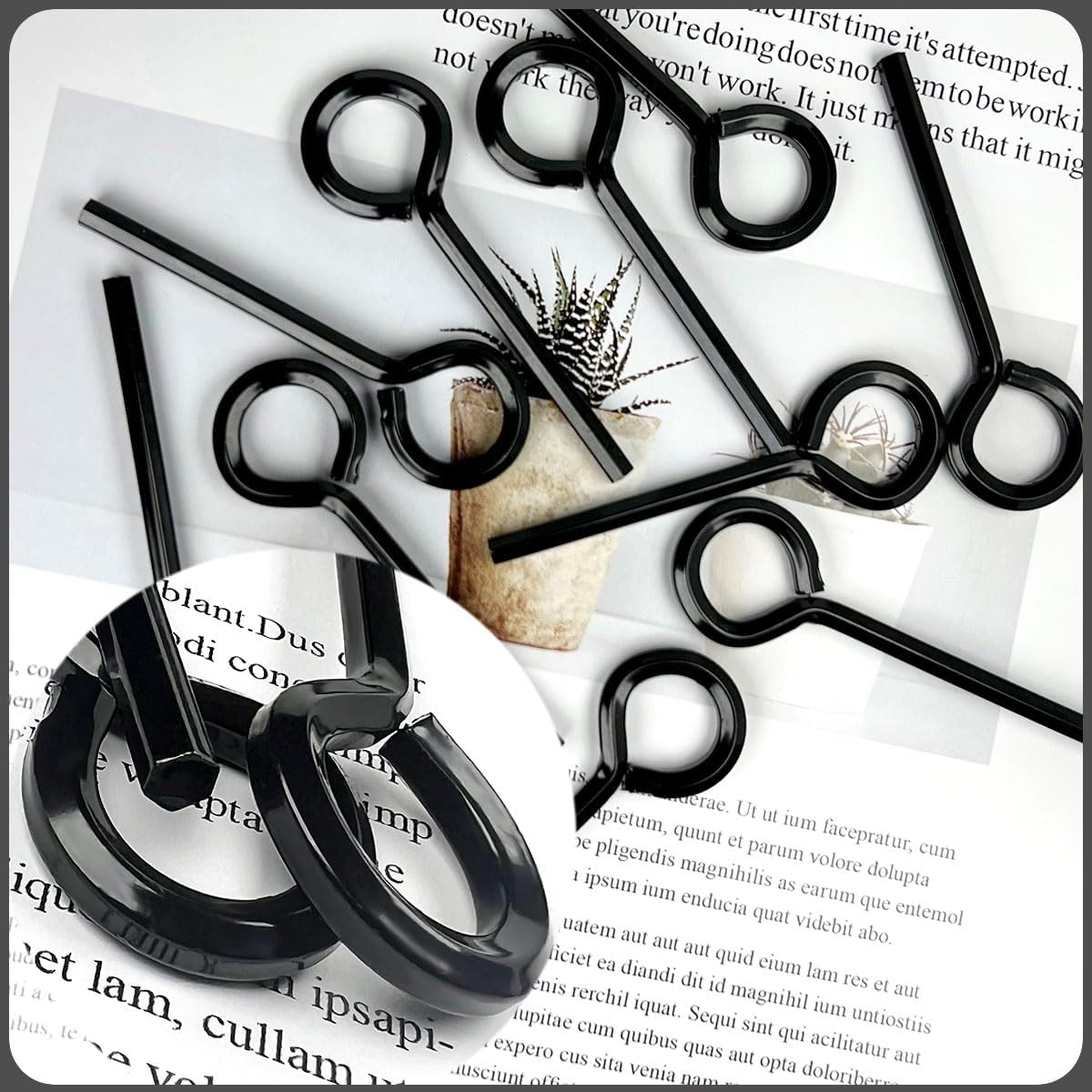 Qoaimu 10 Pack 5/32 inch Standard Hex Dogging Key with Full Loop, Black Hex Dogging Key, Allen Key Sets Wrench Fit on Keychain Push Bar Panic Exit Device Key, Solid Metal