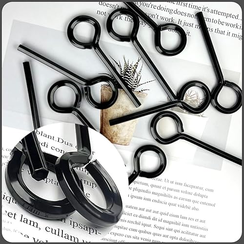 Miniatura 7 de Paquete de 10 llaves hexagonales estándar de 532 pulgadas con bucle completo, llave hexagonal negra, juego de llaves Allen para llavero, barra de