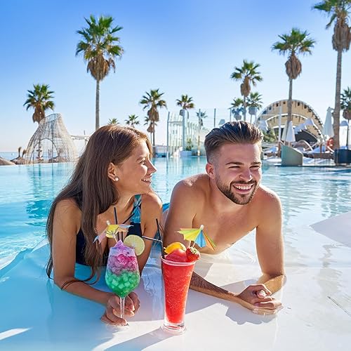 Miniatura 8 de 144 piezas de sombrillas para bebidas, palillos de cócteles, parasol de estrellas multicolores, adornos para cupcakes para verano, palos hawaianos,