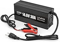 Vista 16 de Cargador de batería de coche 20A 12V/24V Corriente ajustable 0.5A-20A LiFePO4 Mantenedor de batería completamente automático, cargador inteligente