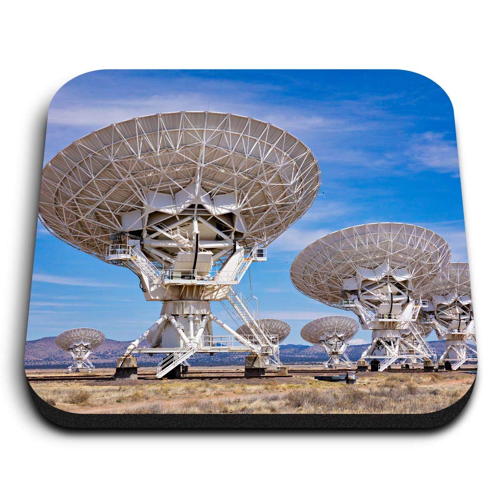 Destination Vinyl Ltd Multicolor 1 X Square Mdf Fridge Magnet - Radio Astronomy Observatory New Mexico 46232