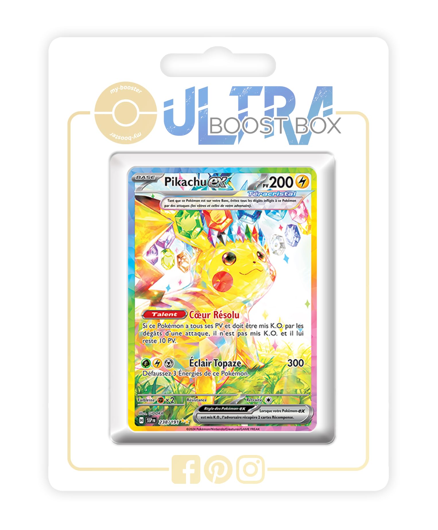 Pikachu ex 238/191 Tera Alternative Shiny Pokémon Gallery - my-booster X  Écarlate et Violet 8