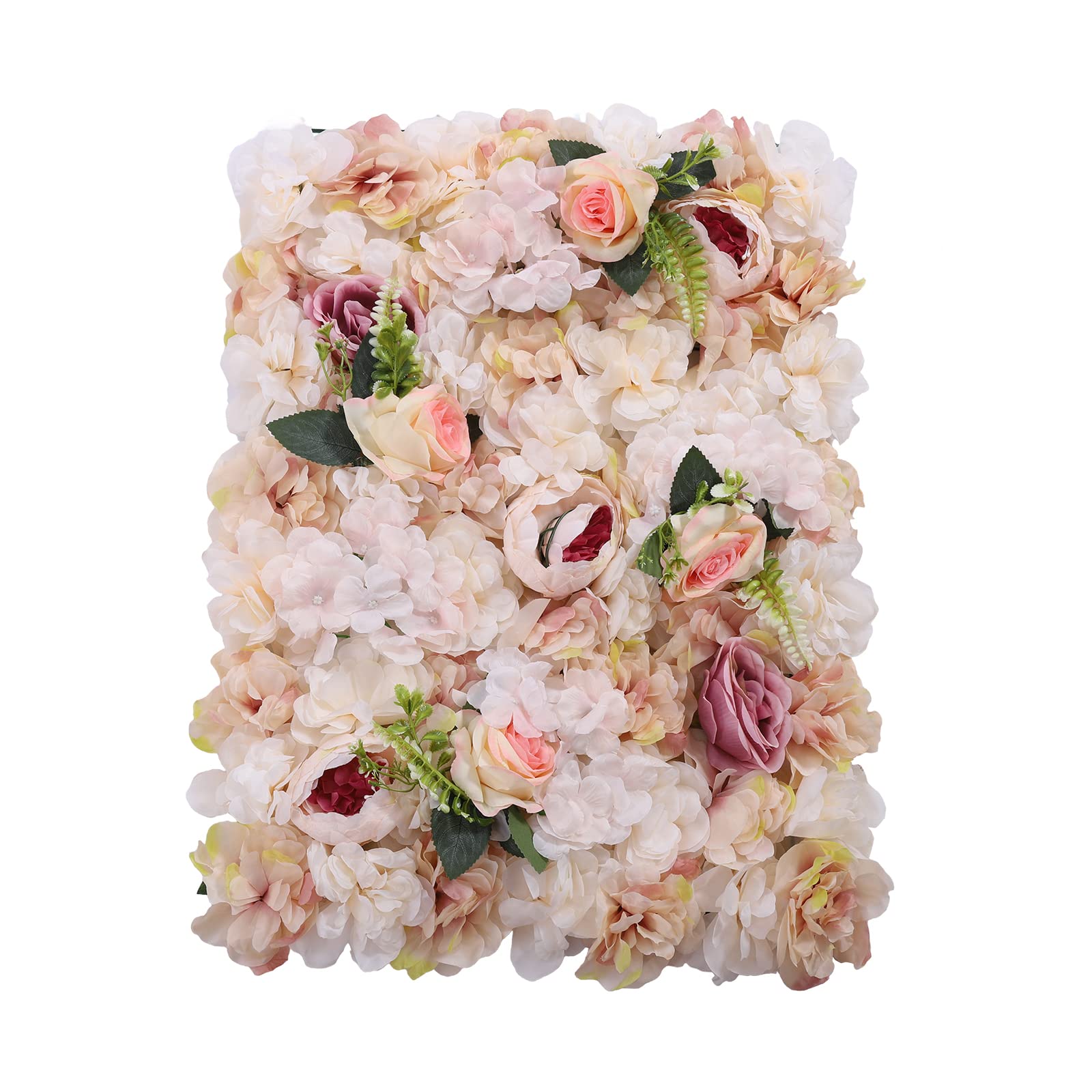 6 Stück Künstliche Blumen-Wandpaneel, Blumen-Hintergrund, 60 x 40 cm künstliche Blumen, Wandpaneele, Blumenpaneele für Blumenwand, Hochzeit, Wand, Party