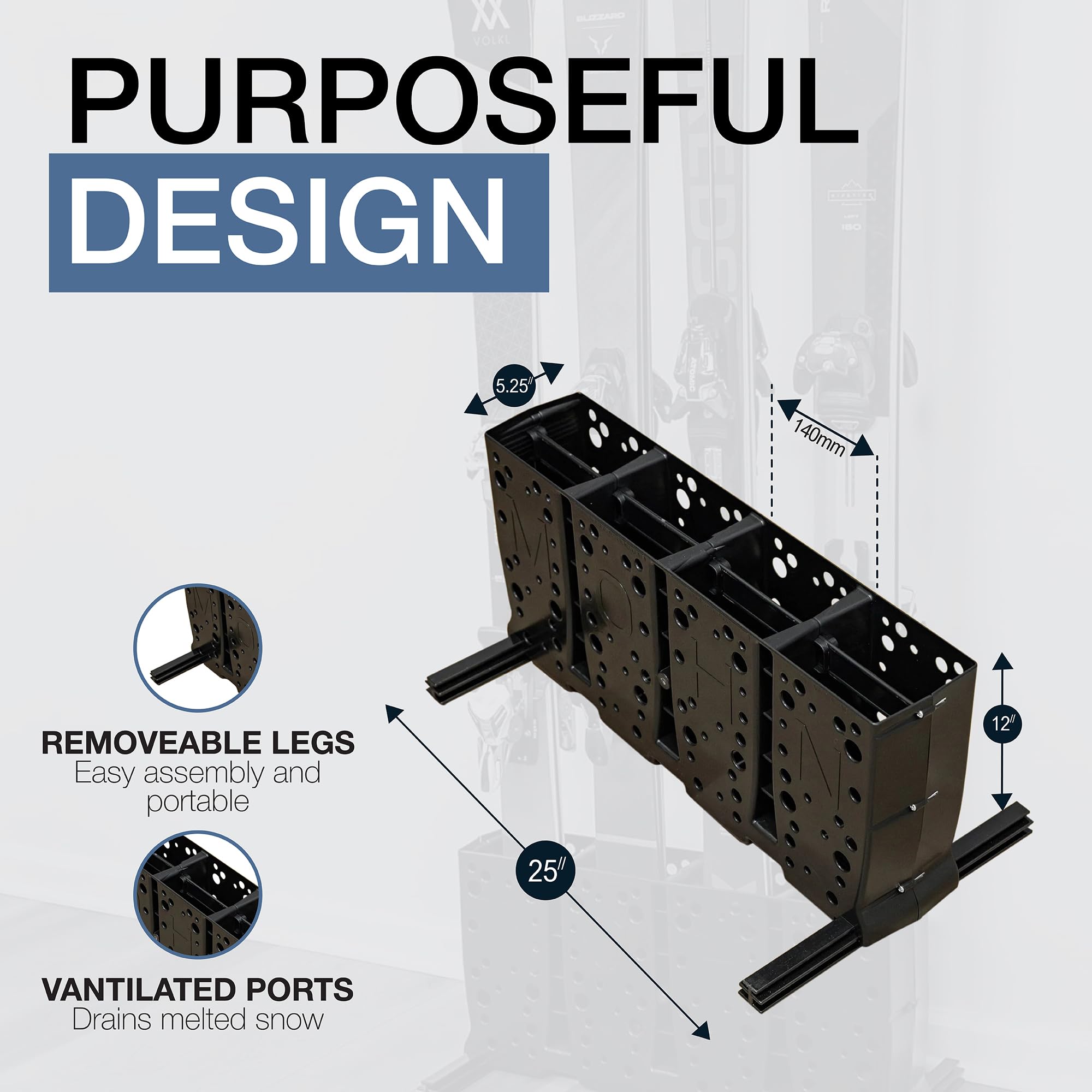 Amazon.co.jp: StoreYourBoard Telluride スキー収納ラック – 自立式