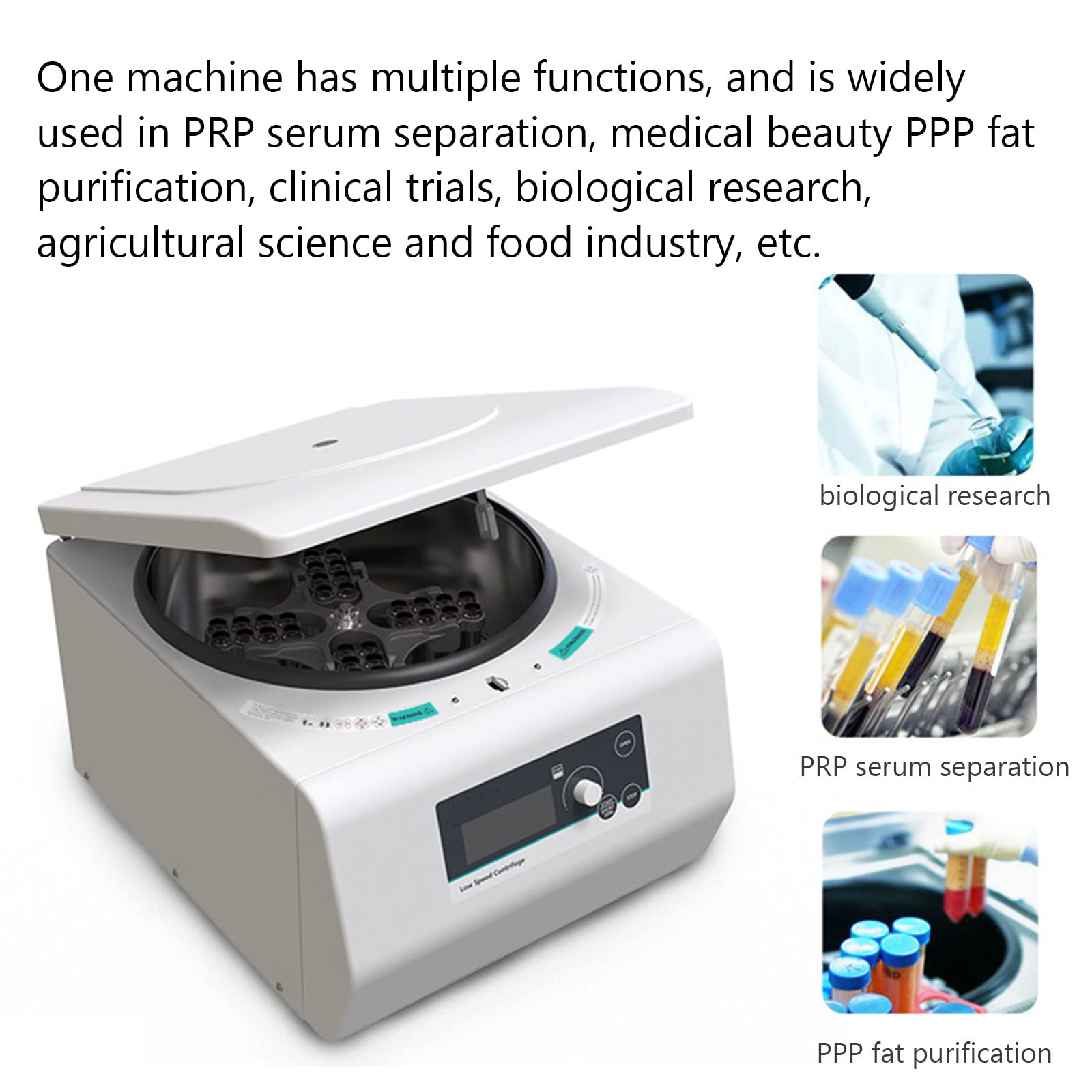 Amazon.co.jp: デスクトップ低速遠心分離機、脂肪血清分離器