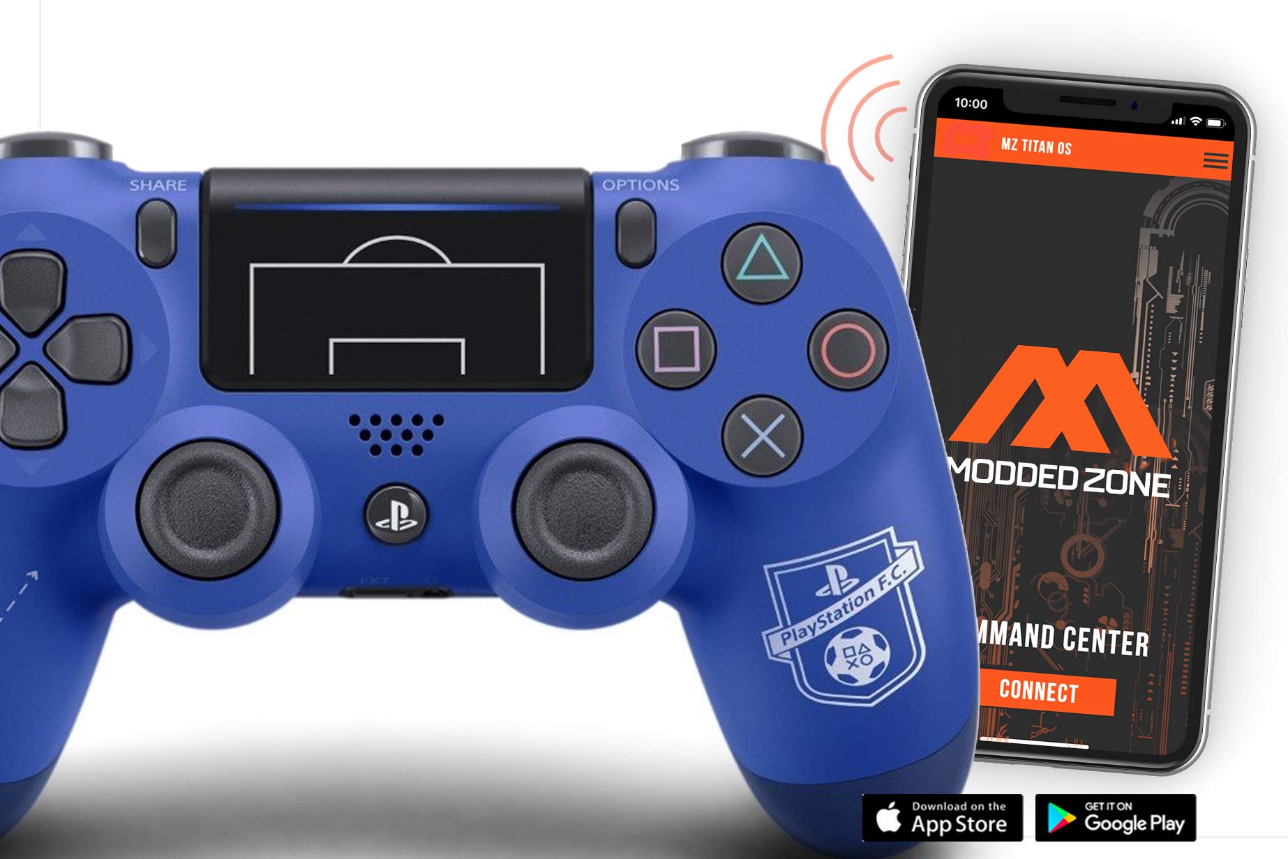 Limited Edition Playstation UEFA F.C. PS4 PRO Modded Controller for Rapid Fire FPS MOD Pack Custom Modded Controller for All Major Shooter Games Warzone & More (CUH-ZCT2U)
