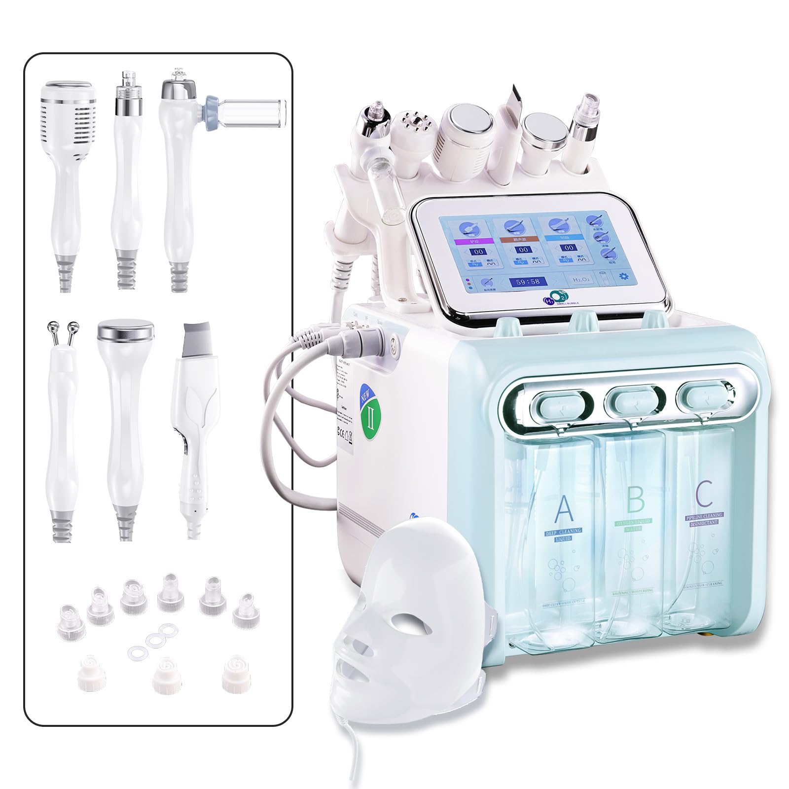 Machine faciale professionnelle à hydrogène-oxygène, appareil de soin de la peau du visage 7 en 1 pour la maison et le salon de beauté, cadeau créatif pour les femmes