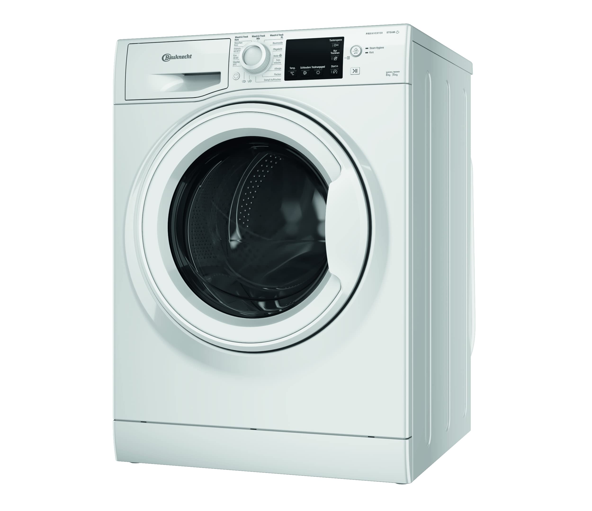 Bauknecht WT AO 86 43 N Waschtrockner 8/6 kg Waschen Trocknen Dynamic Inverter-Motor Dampf-Programm