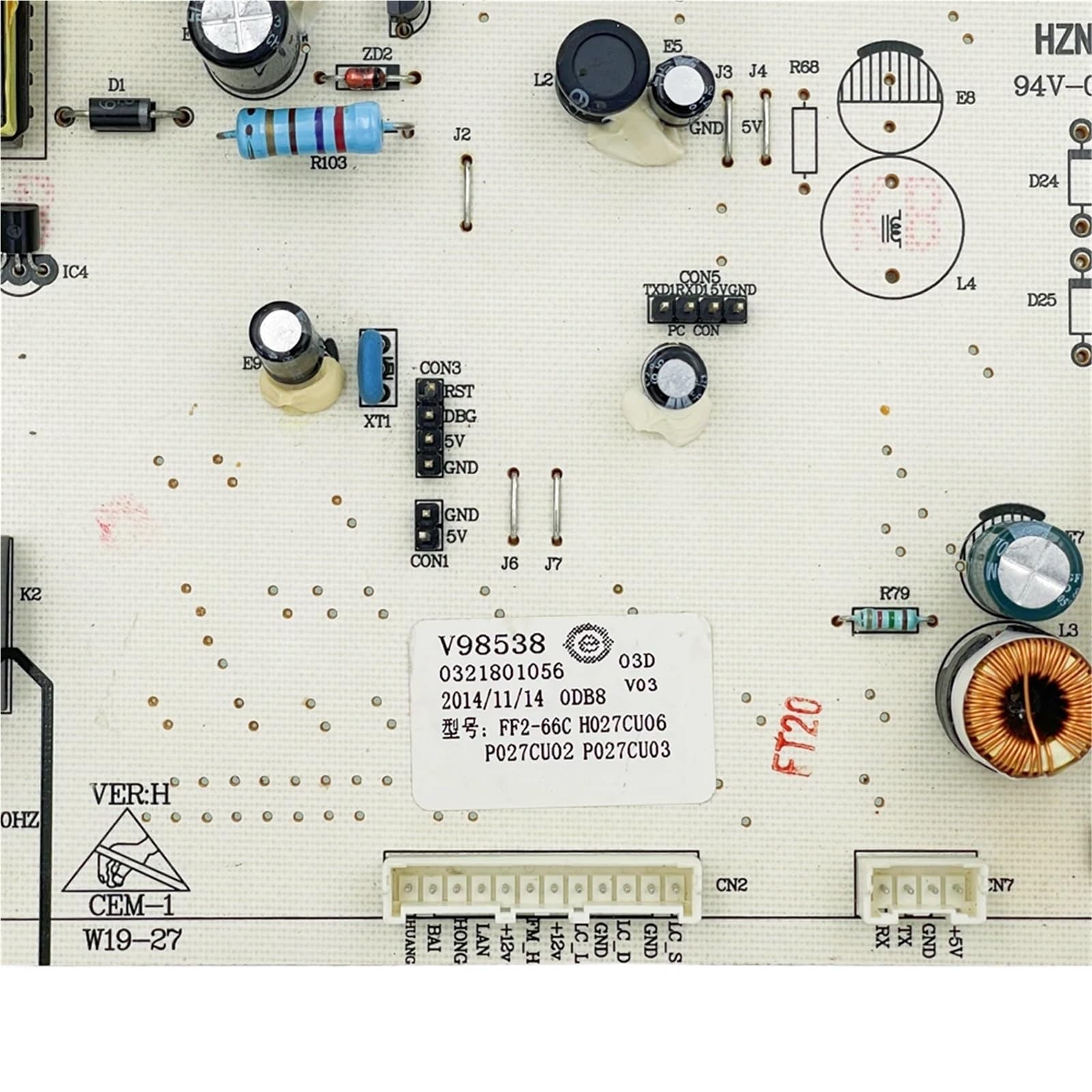 Compatibile con Homa Frigorifero Scheda di Controllo W19-27 Circuito PCB 0321801056 Frigorifero Motehrboard Freezer Parte