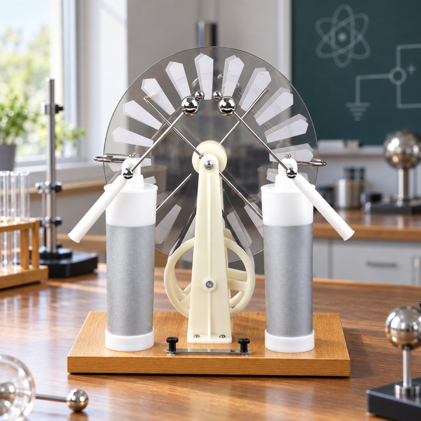 Generatore a Induzione Elettrostatica J23008 da Tavolo Generatore di Induzione Elettrostatica Pratico per Insegnanti di Scienze, Mostre Educative
