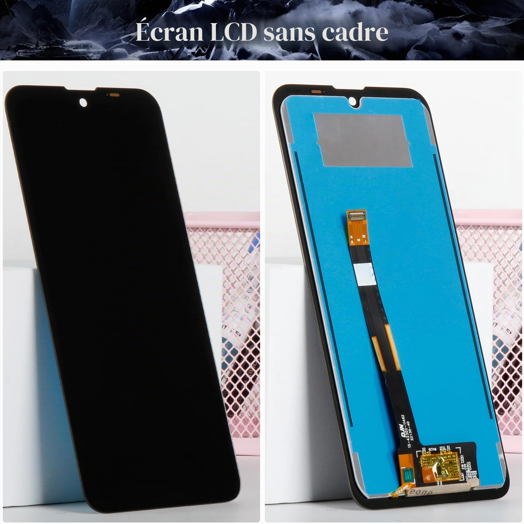Kit de réparation d'écran LCD pour Blackview BV5300/BV5300 Pro Blackview BV5300 Pro, écran tactile numériseur sans cadre (noir)
