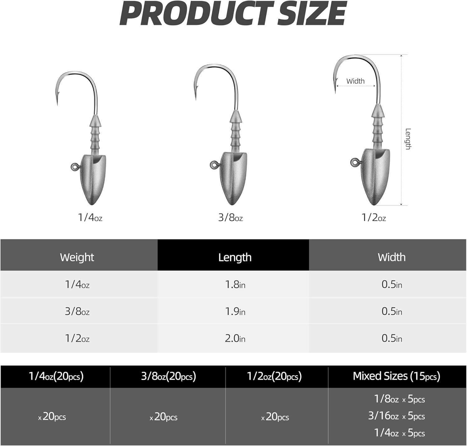 Swimbait Jig Heads, High Carbon Steel Sharp Hooks, Triple Barb & Anti-Snag Styles, Fast Sinking Lead Jigs for Soft Baits, Freshwater Saltwater Lures for Bass Pike Walleye Trout