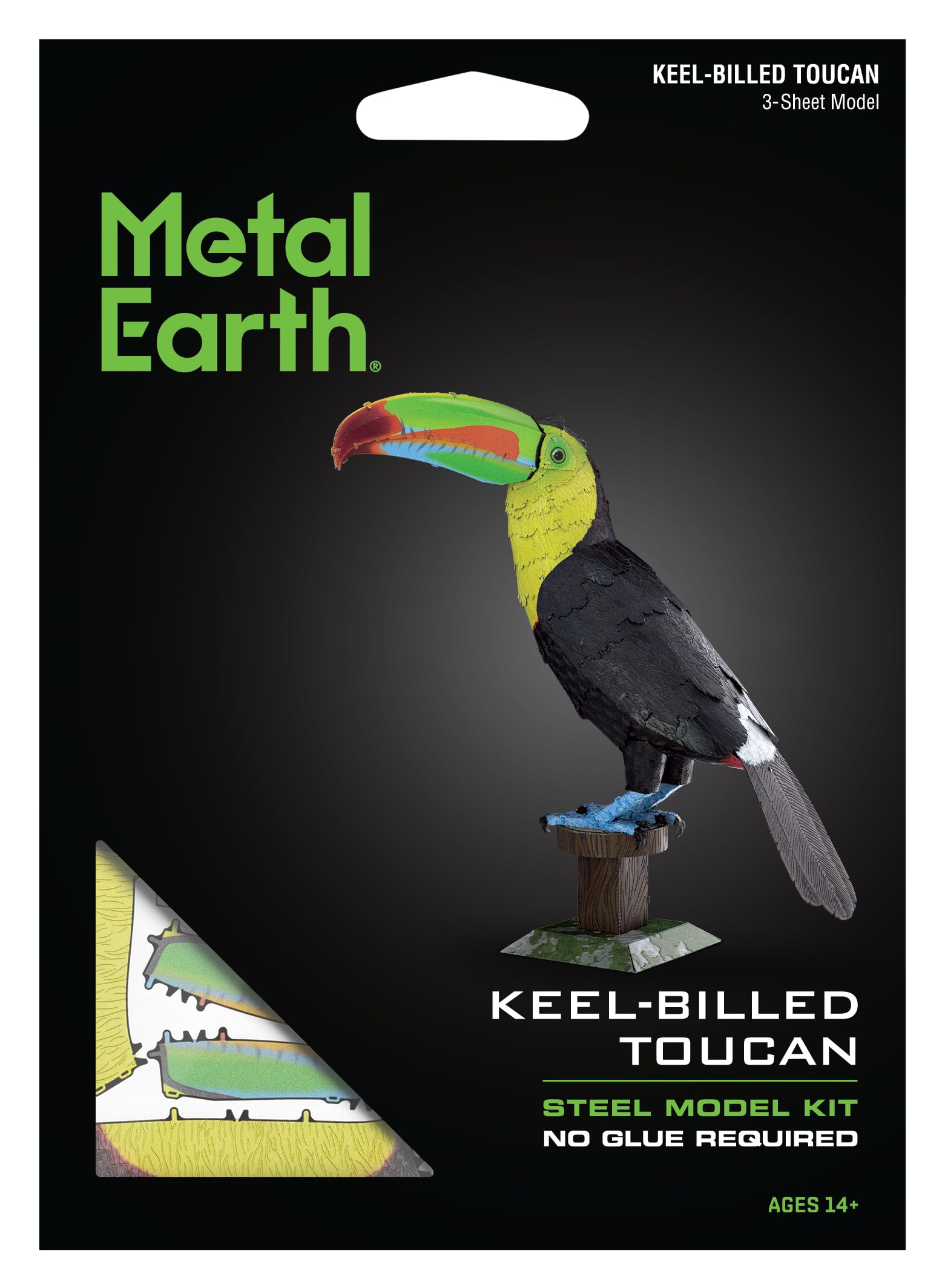 Metal Earth Keel Billed Toucan 3D Metal Model Kit Fascinations - Image 6