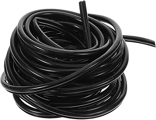 Window and Door Sealing Strip 10m Black Small O-Shaped Silicone Rubber Weatherstripping Windproof Dustproof Soundproof Weather Seal for Home and Office