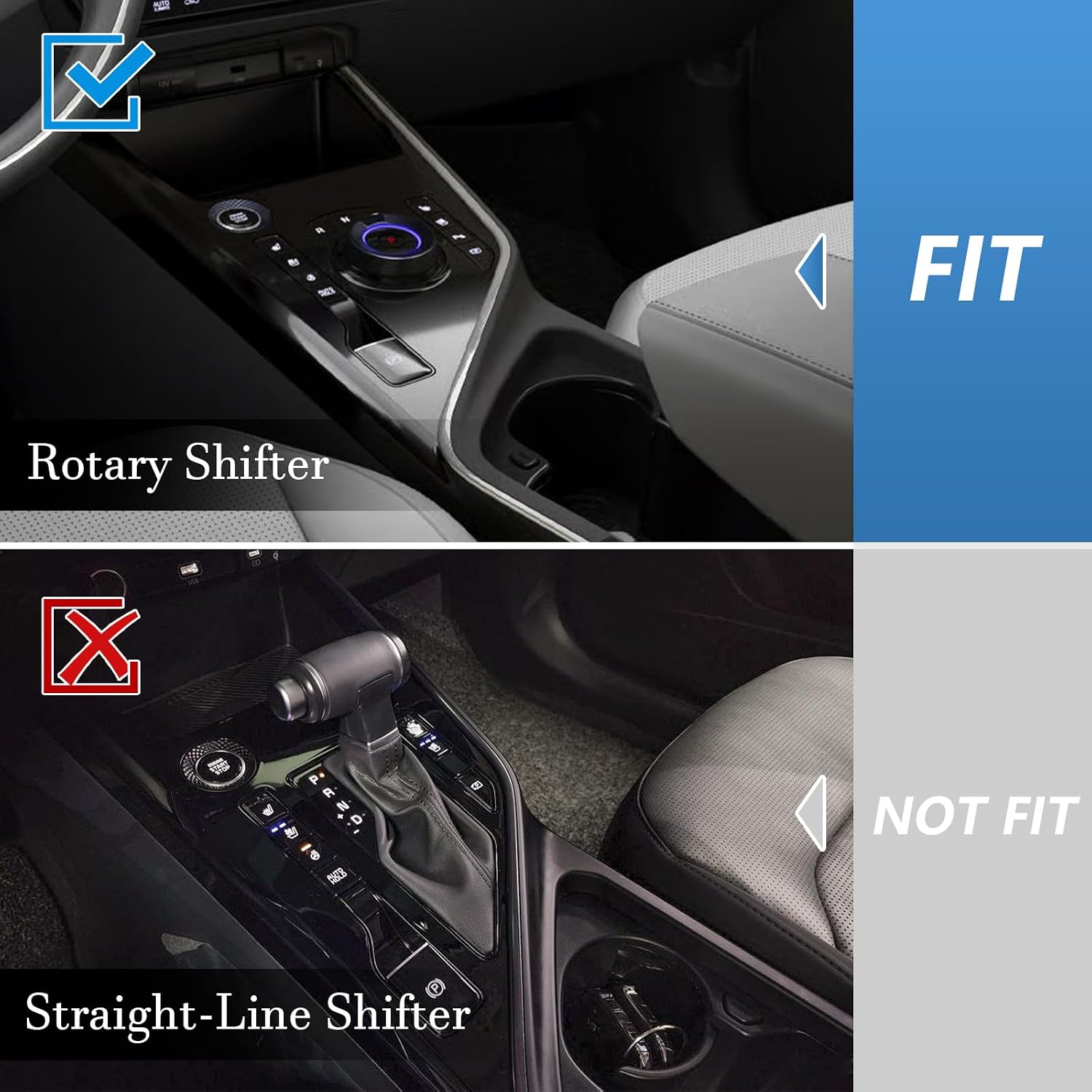 Gear Shift Panel Trim for Kia NIRO EV 2023-2025 Peach Wood Center Console Gear Shift Panel Cover