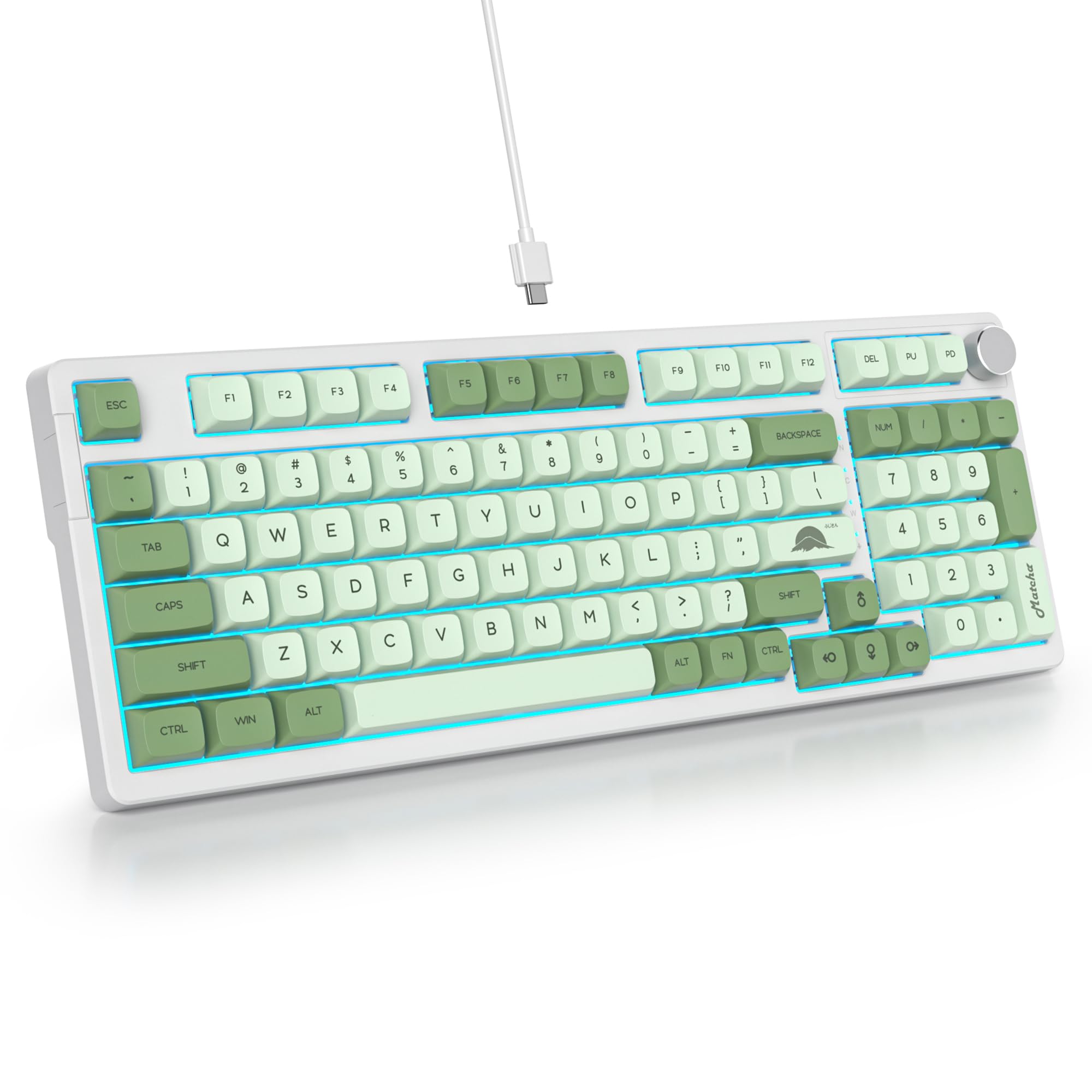 96% Wired Gaming Keyboard with Numpad for PC | Hot Swappable|Gasket Mount|RGB Knob NKRO|Quiet Creamy Typing-image-12