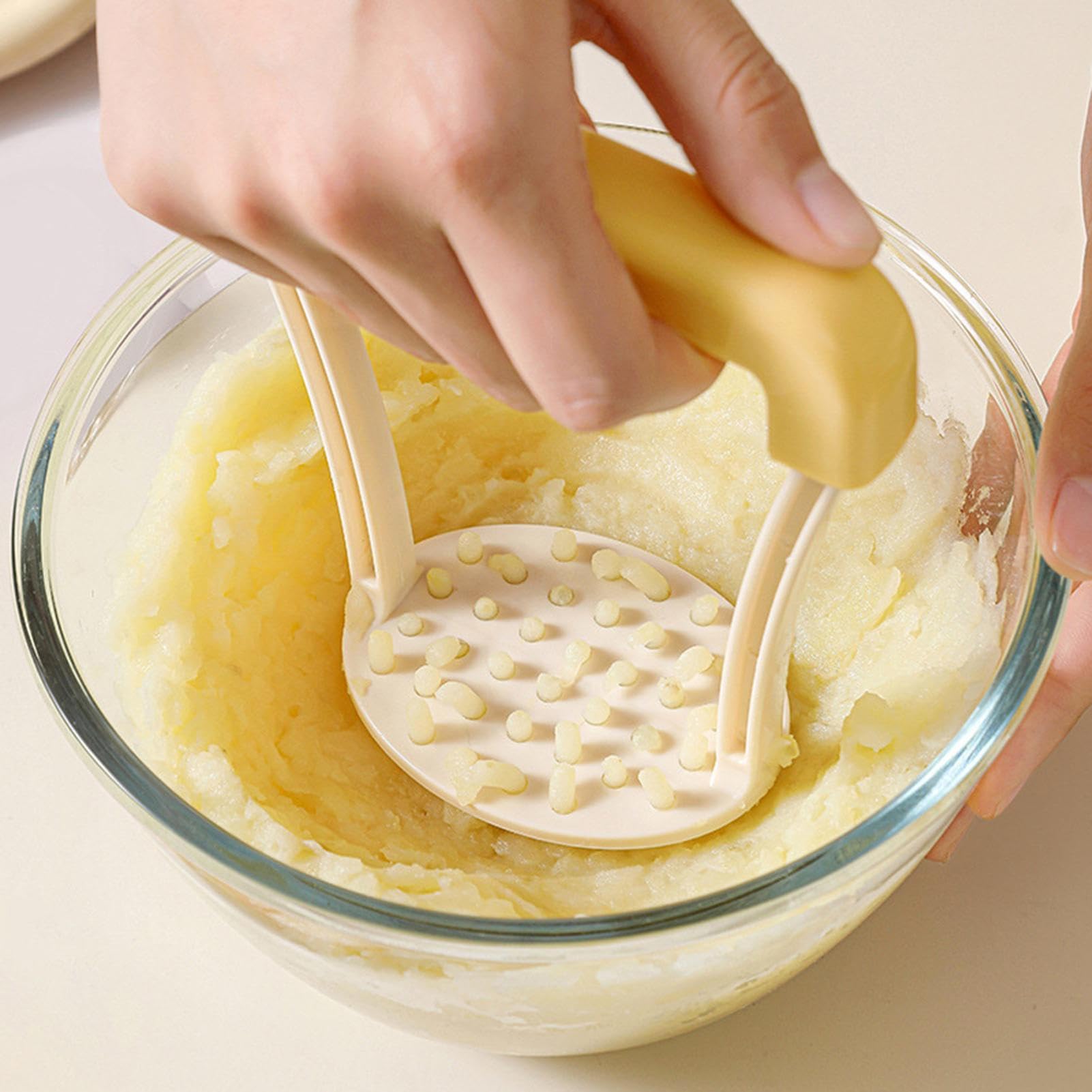 Presse-purée manuelle | Outil de cuisine pour écraser – Poignée antidérapante de 13 cm – Prise confortable sans rayures pour cuisiner l'avocat et les légumes
