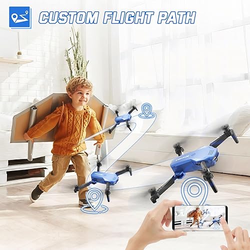 Miniatura 3 de Dron S90 con cámara para niños, 1080P HD Mini FPV Drones para adultos principiantes, juguetes de cuadricóptero a control remoto plegable, regalos de