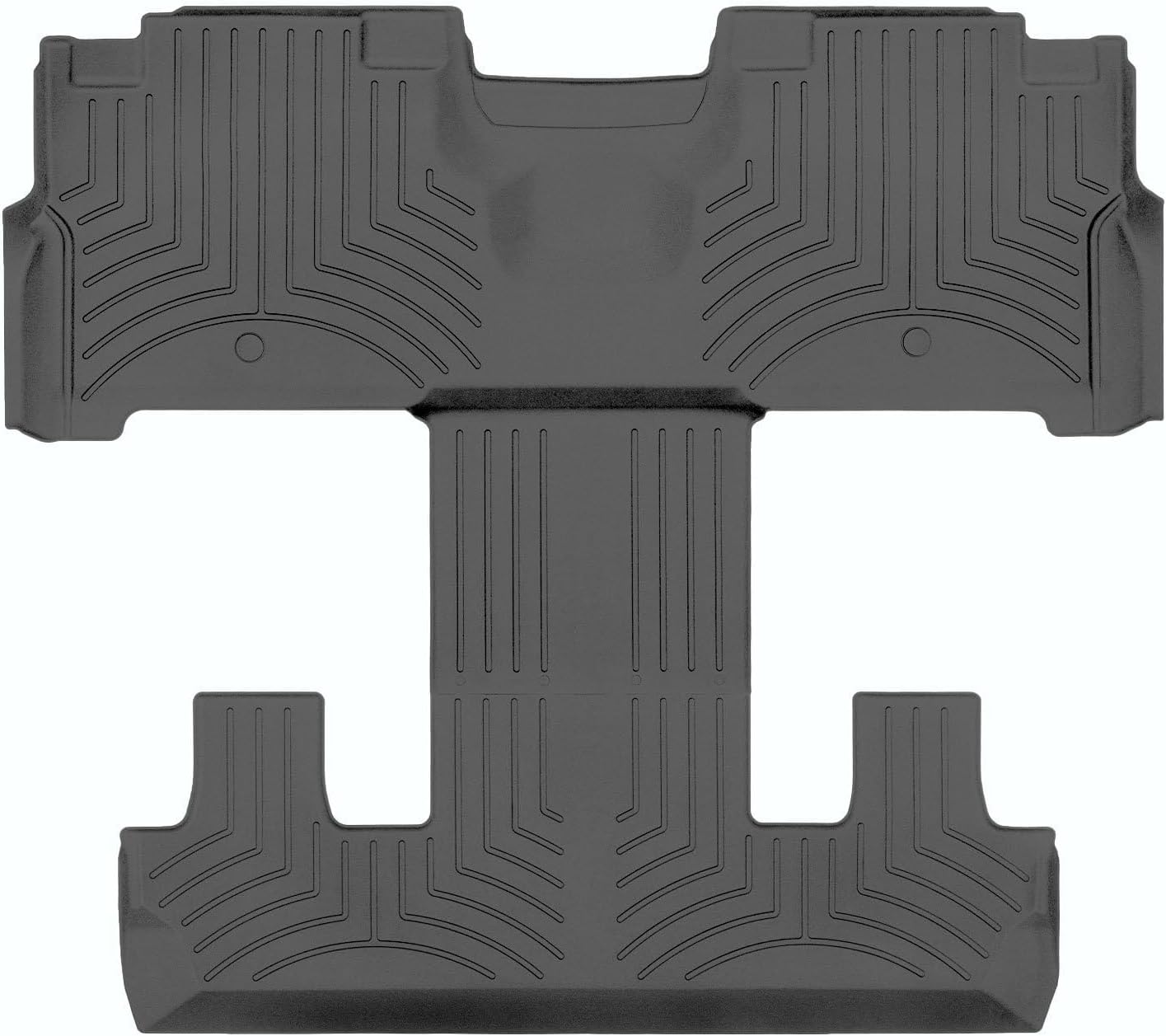 WeatherTech FloorLiner HP Custom Fit Floor Mats for Ford Expedition, Navigator - 2nd/3rd Row (4412954IM), Black